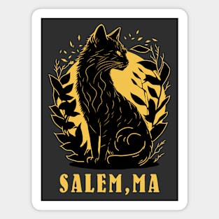 Black Cat Silhouette | Salem Magnet